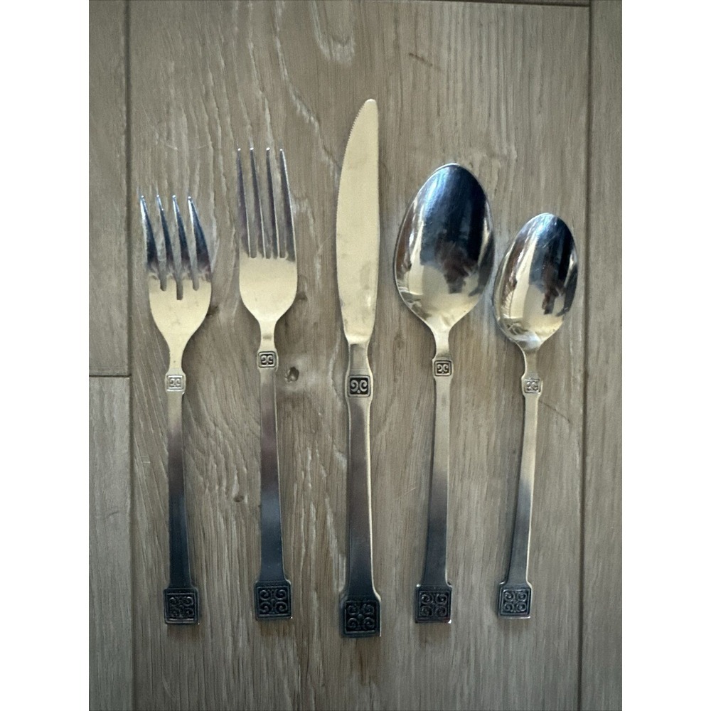 5pc Insilco Mark III INS21 Place Setting Stainless‎ International Square Tip